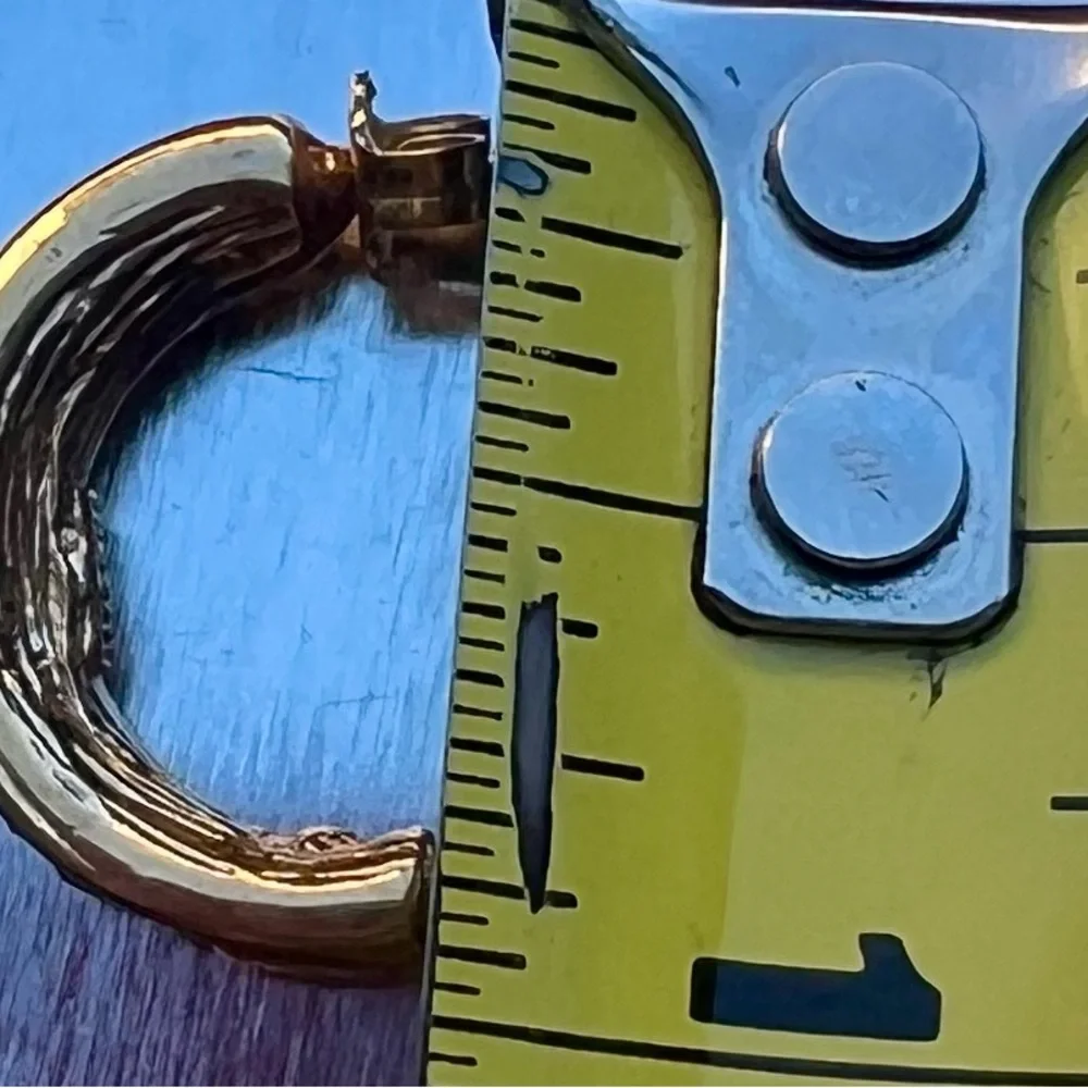 Vintage Roman Rainbow Crystal Half Hoop Earrings Gold Tone - Picture 5 of 5